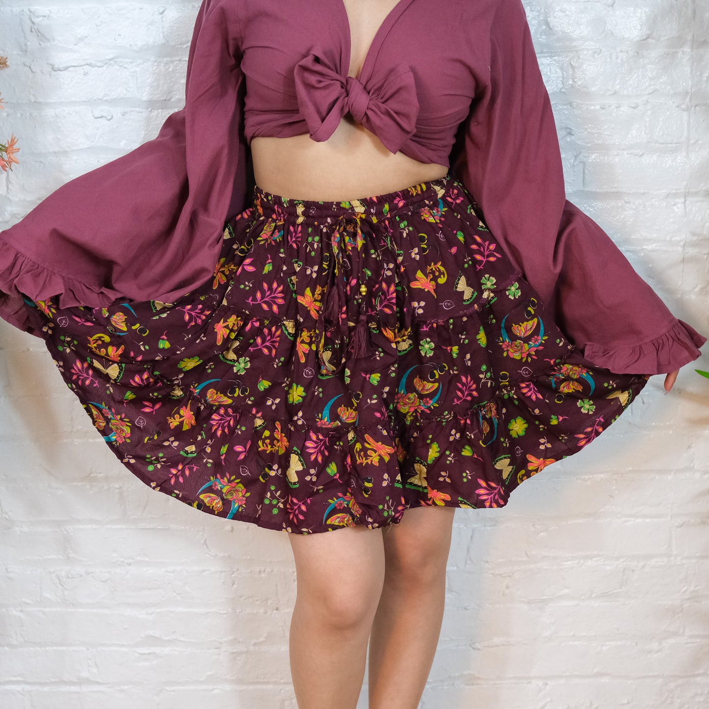 Flowy Mini Skort with Pockets