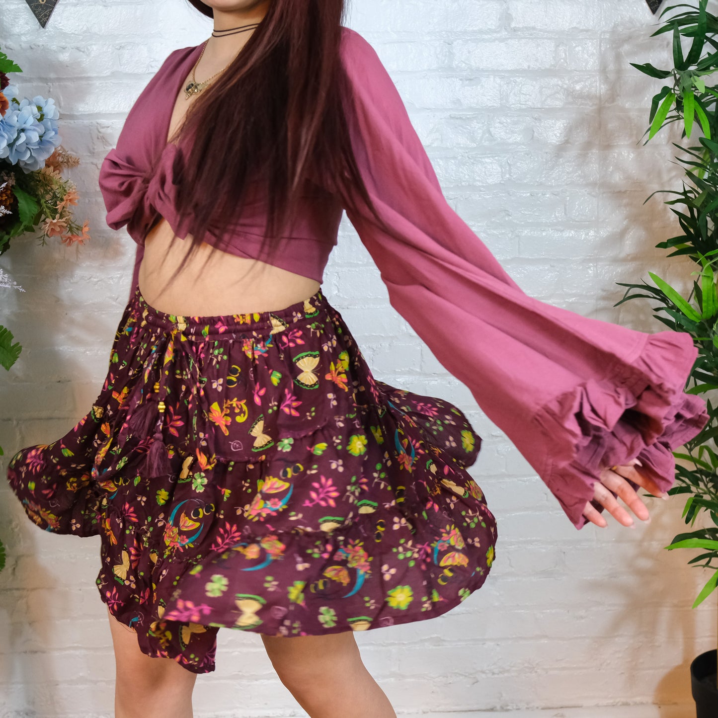 Flowy Mini Skort with Pockets