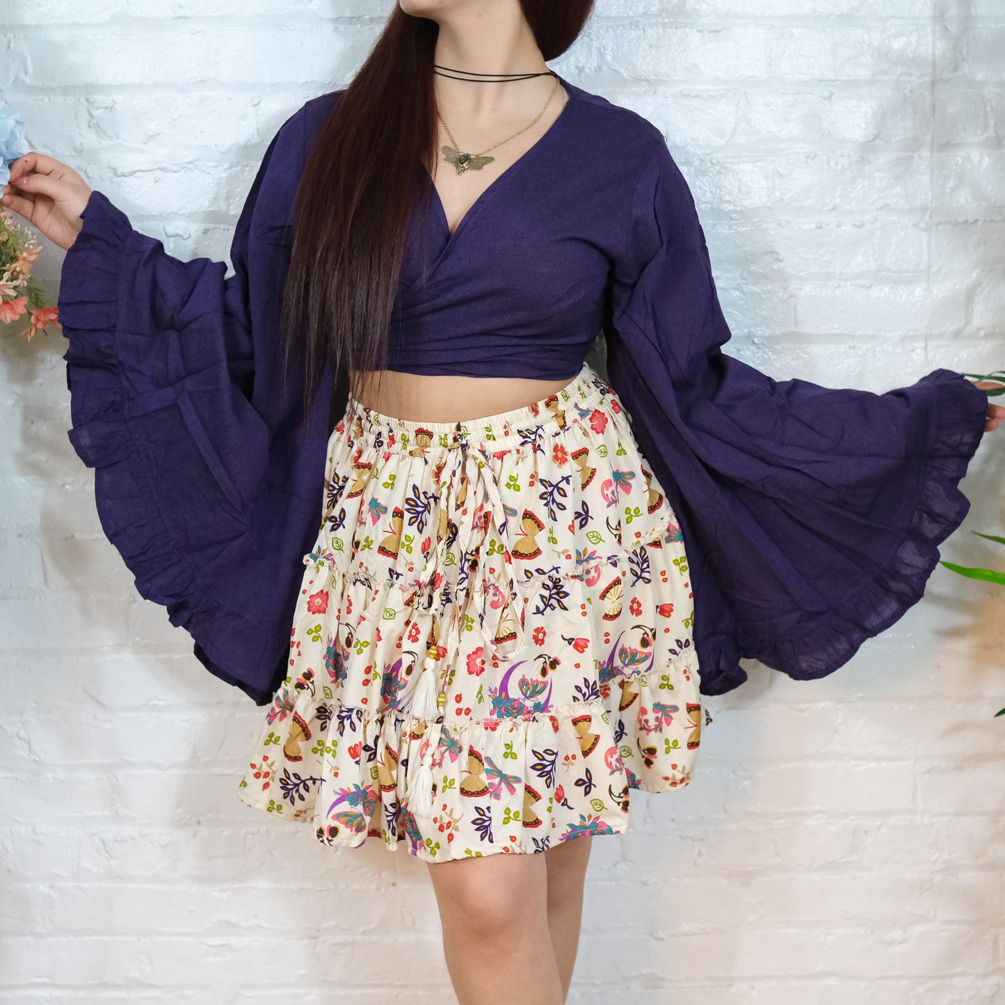 Flowy Mini Skort with Pockets