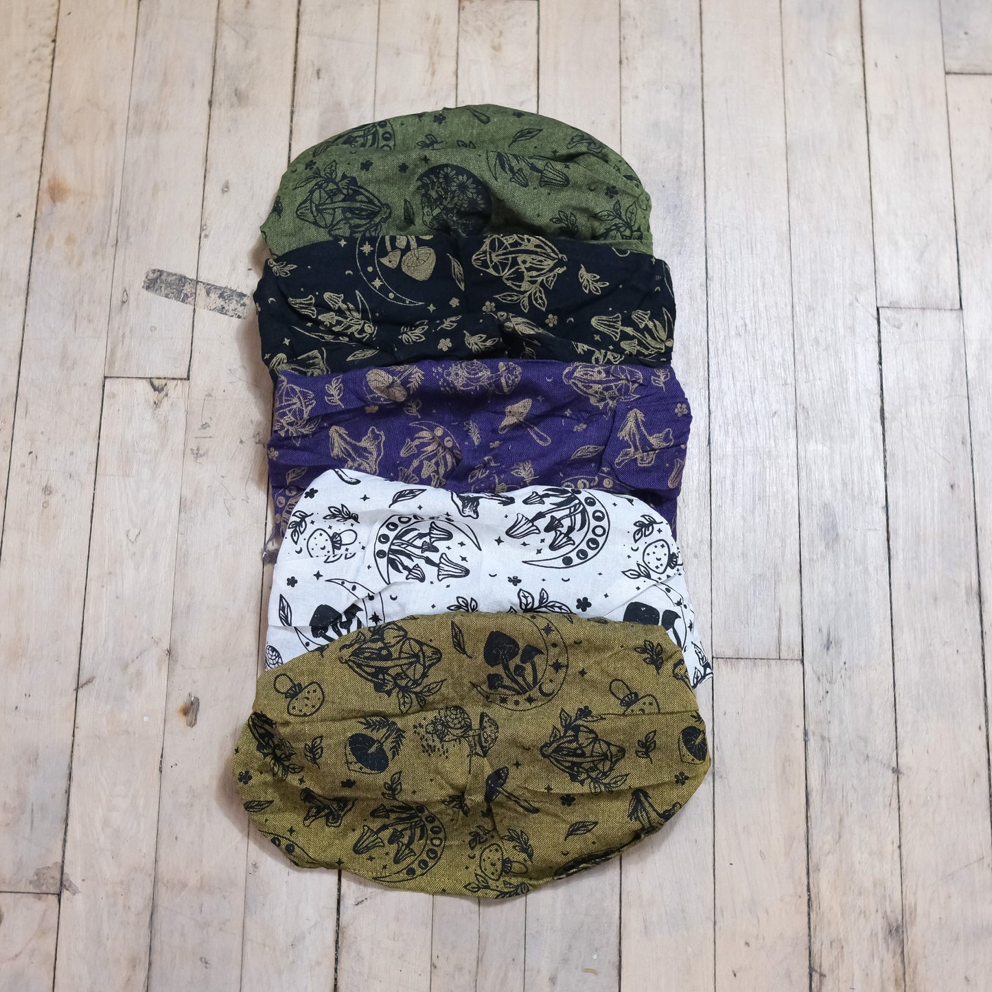 Celestial Mushroom Boho Cotton Head Wrap (Pack of 5)