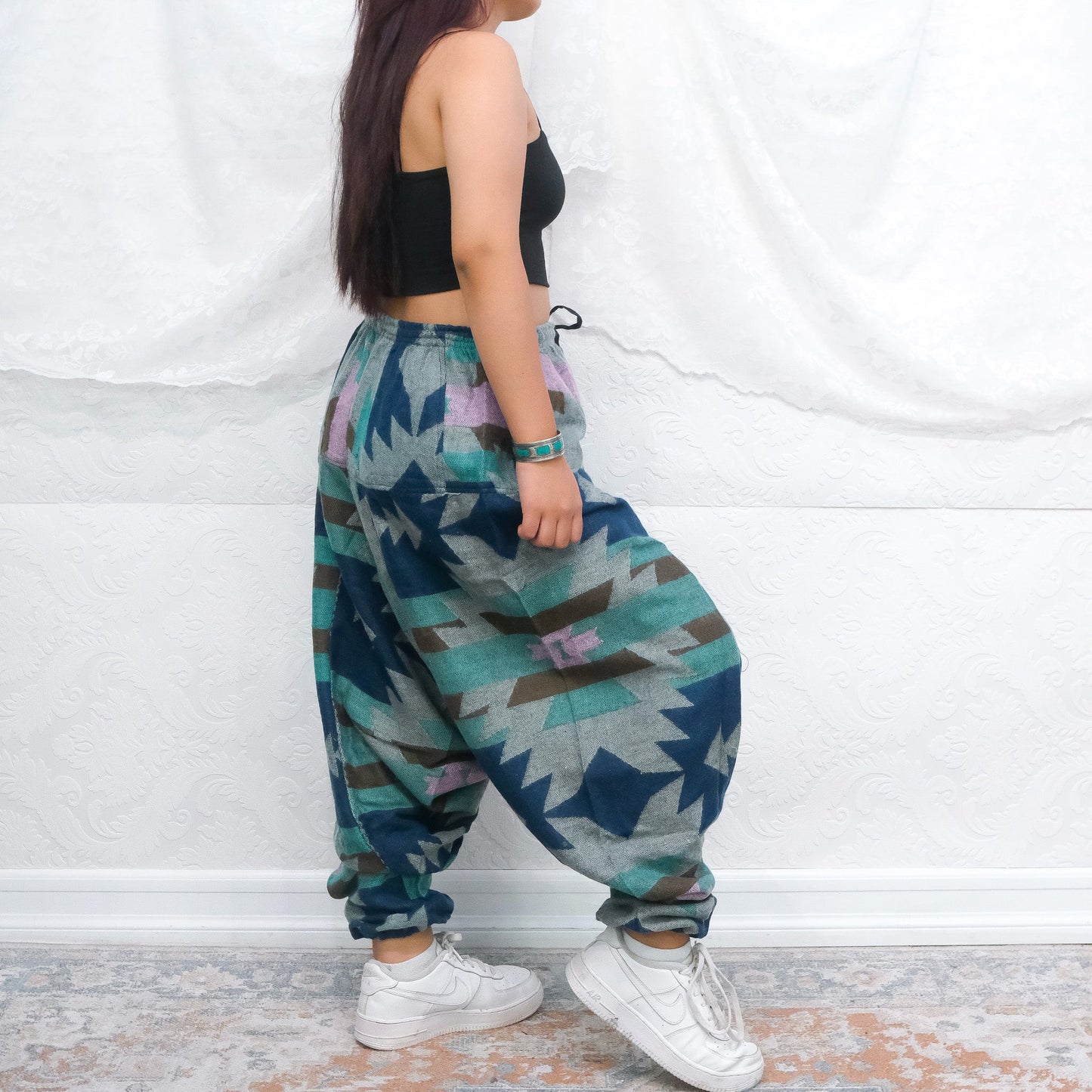 Plaid Print Warm Unisex Hippie  Harem Pants