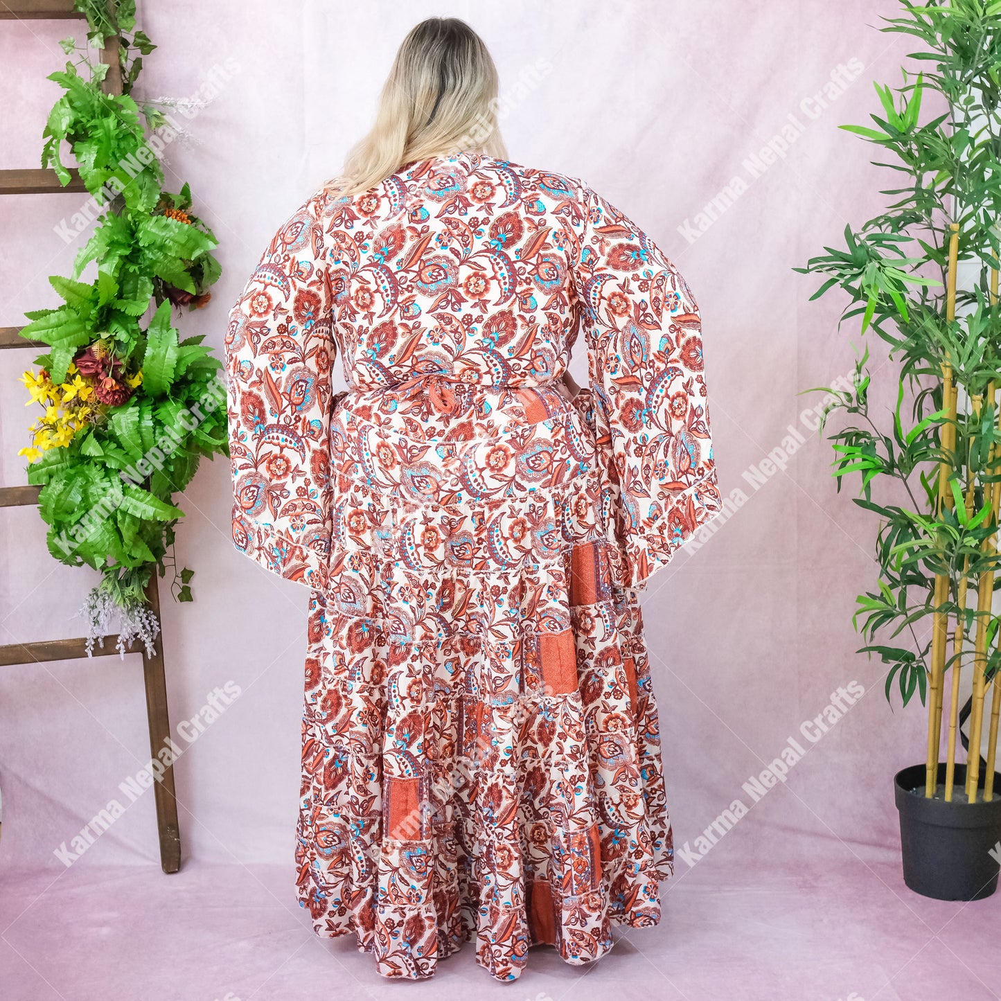 Flowy Whimsical Skirt with Ruffle Sleeve Top