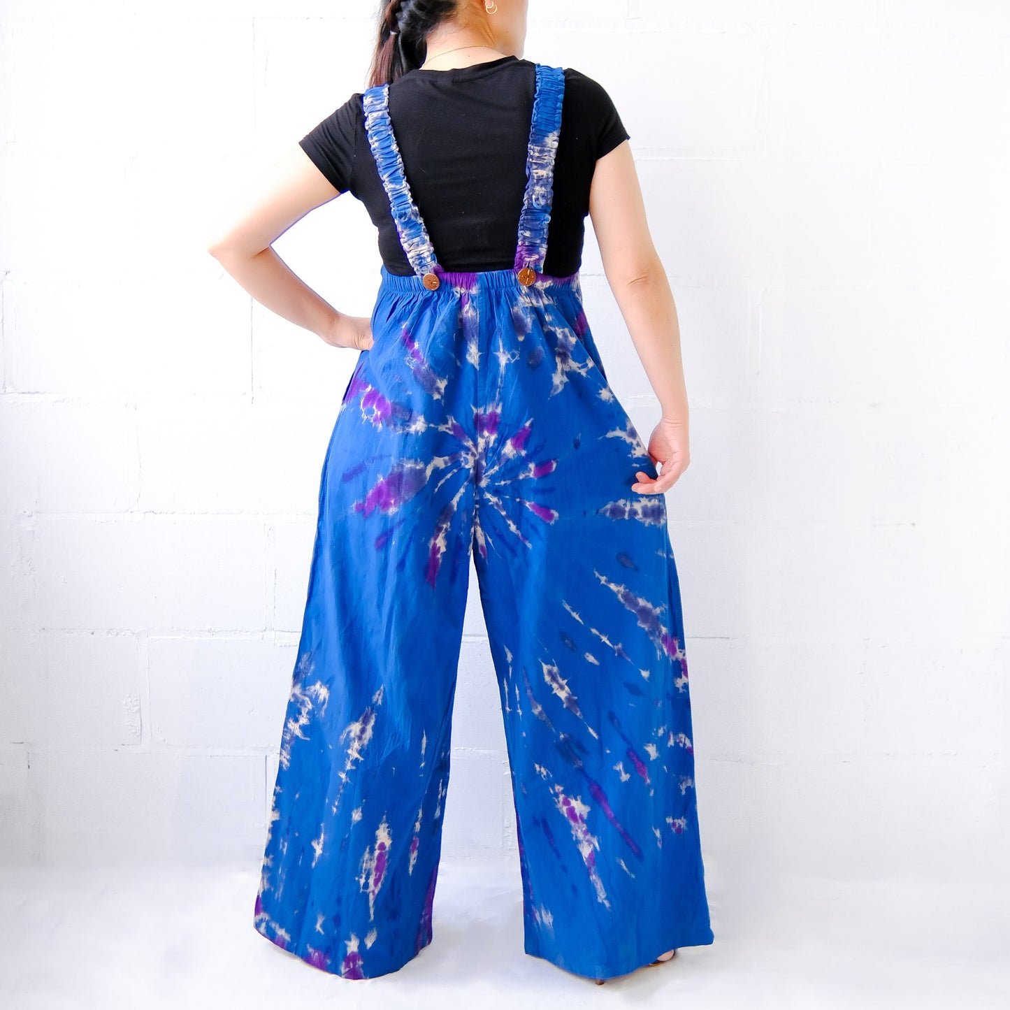Tie Dye Cotton Wide Leg Jumpsuit