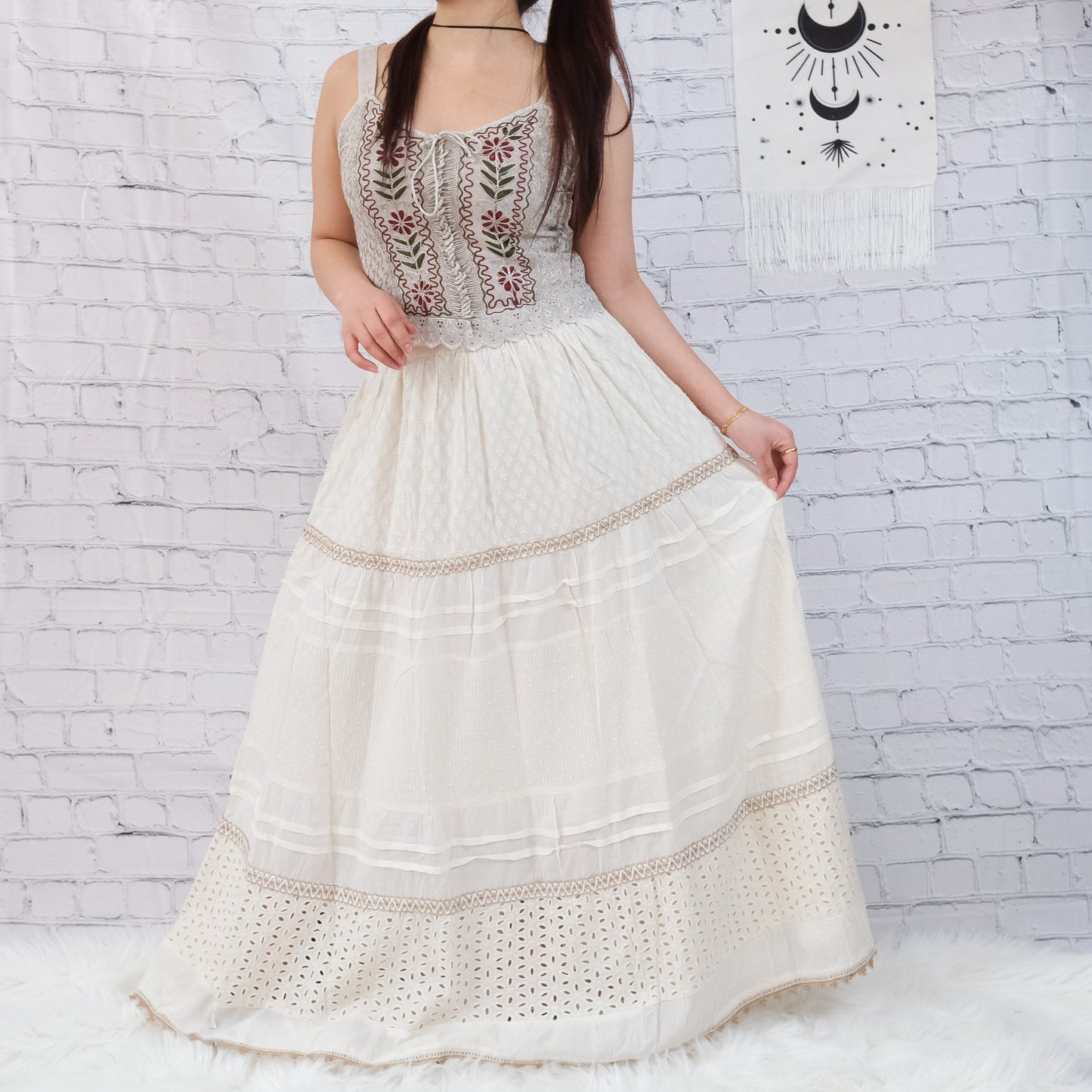 Cotton Flowy Long Lacey Skirts