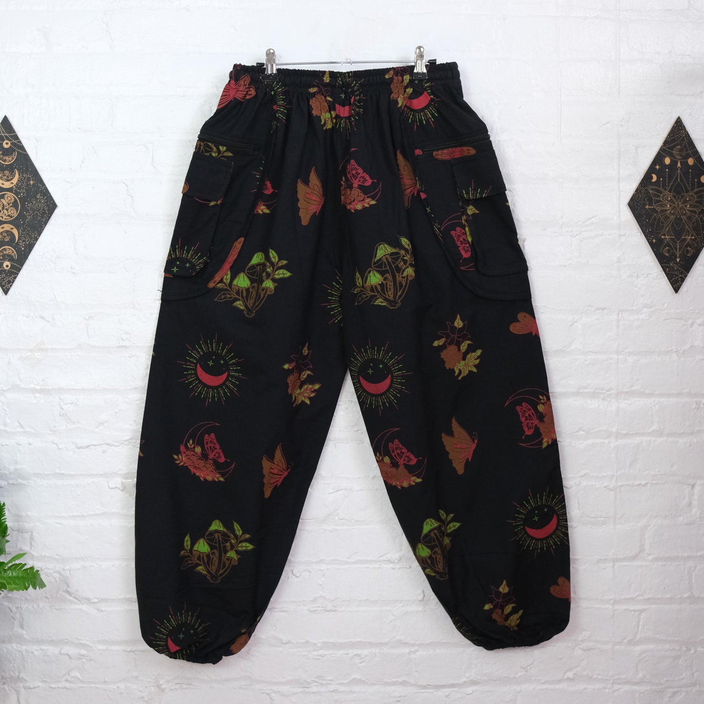 Whimsy Goth Inspired Boho Hippie Unisex Baggy Pants