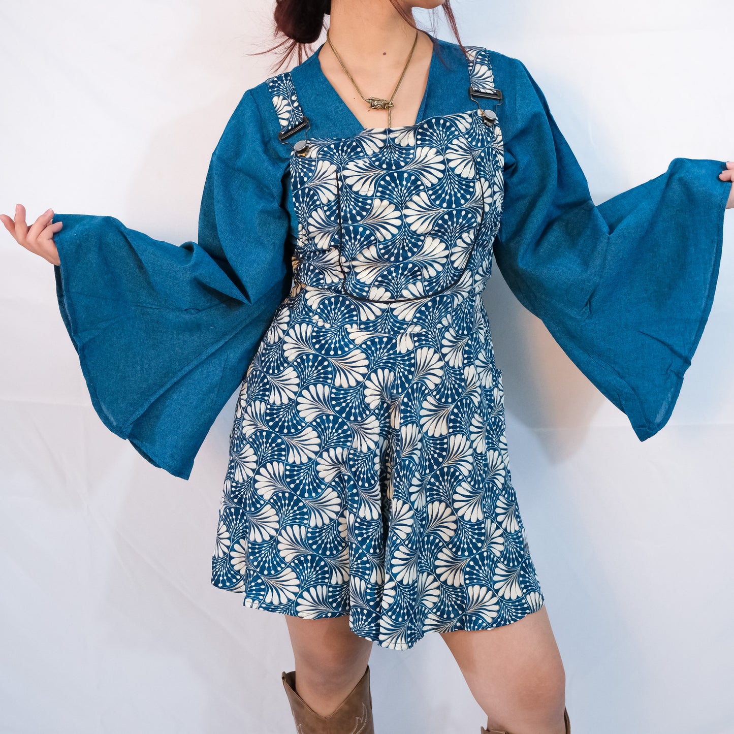 Boho Breeze Flowy Wide Leg Rompers