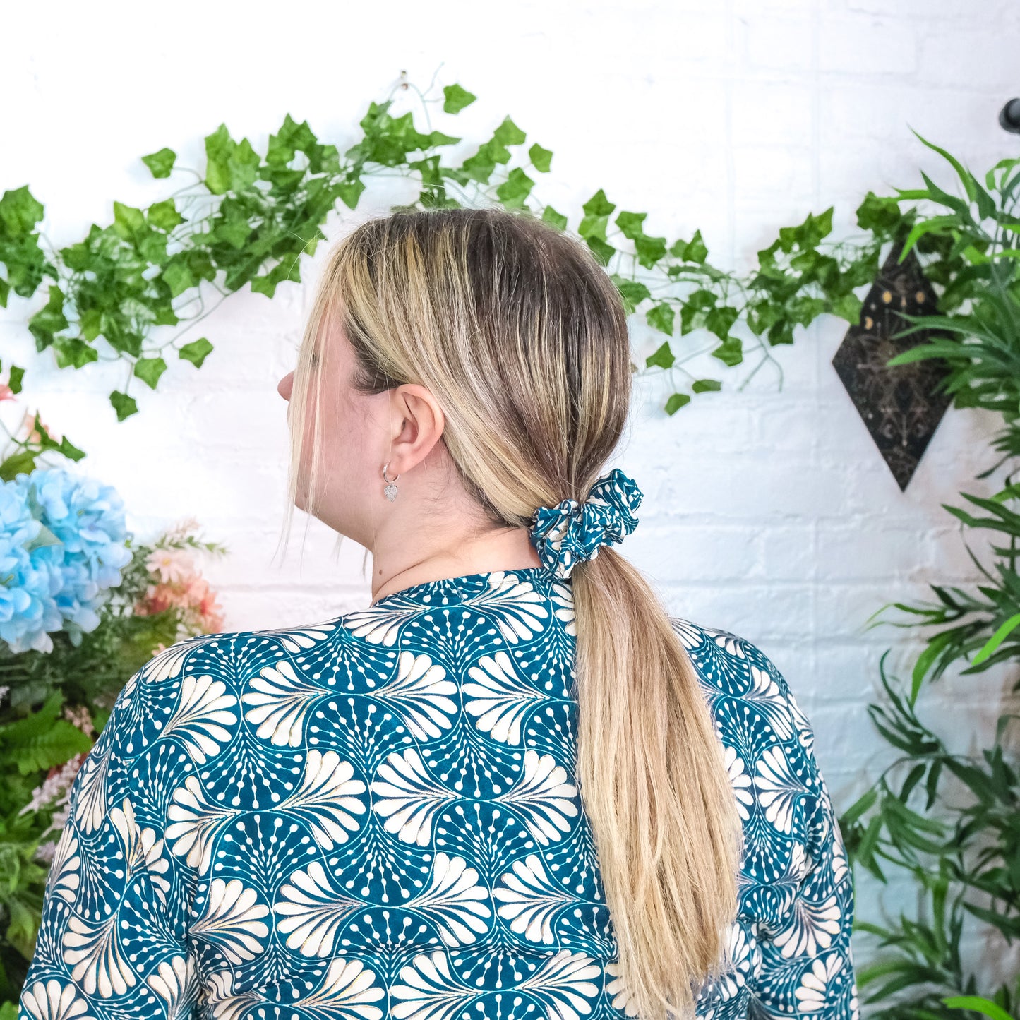 Handmade Boho Floral Hair Scrunchies (Pack of 5)