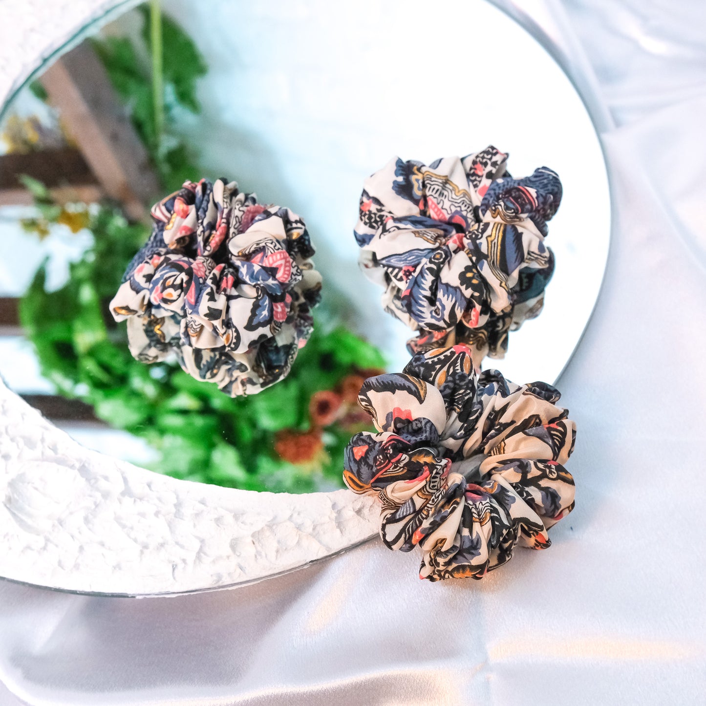 Boho Floral Stretchy Scrunchies (Pak of 5)