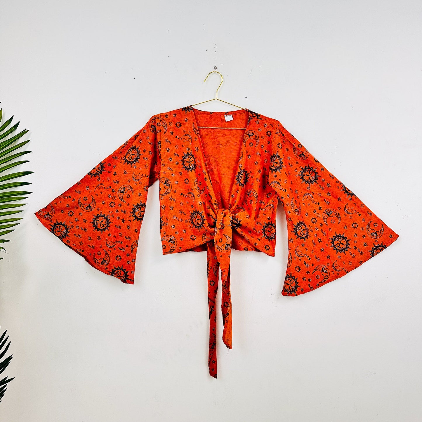 Celestial Bell Sleeve Tie Top