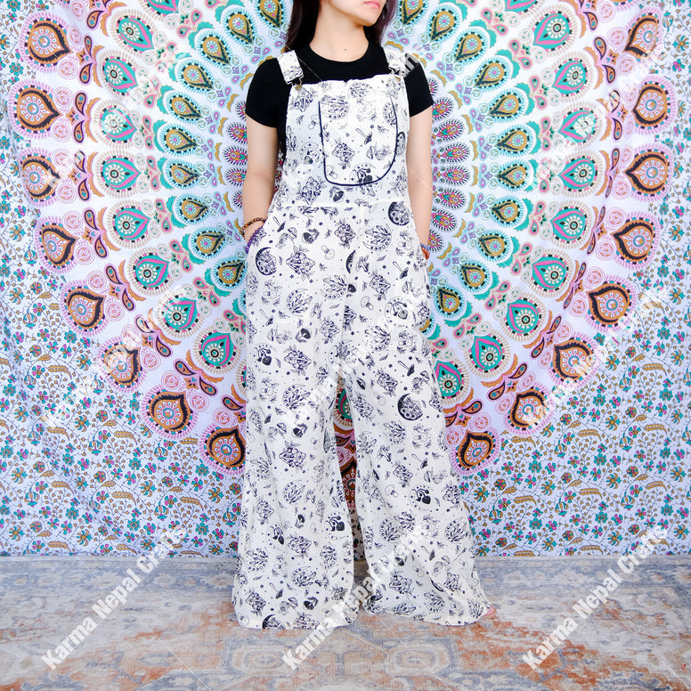 Magical Celestial/Mushroom Wide Leg Jumpsuit