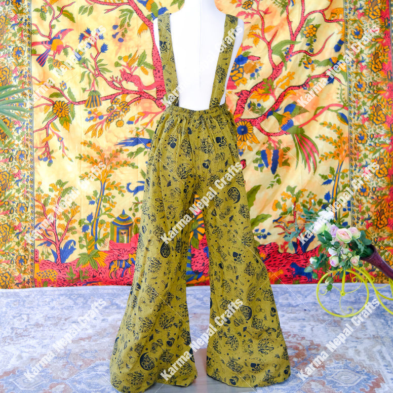 Magical Celestial/Mushroom Wide Leg Jumpsuit