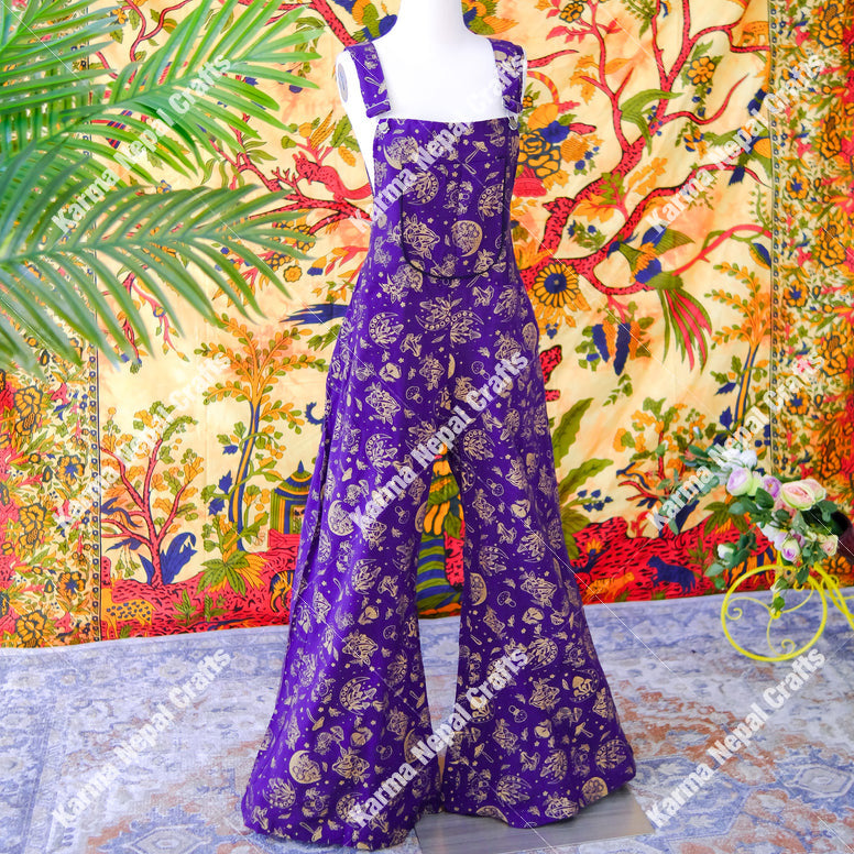 Magical Celestial/Mushroom Wide Leg Jumpsuit