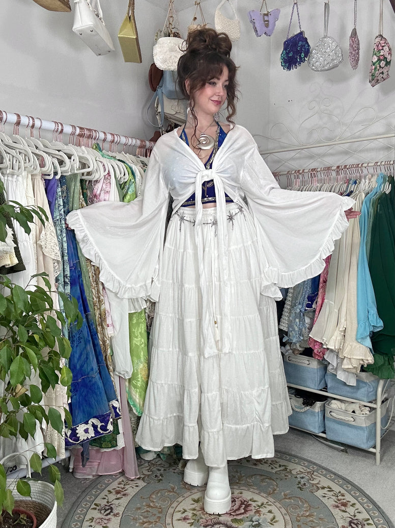 Long Flowy  Bohemian Style Velvet Skirt Set