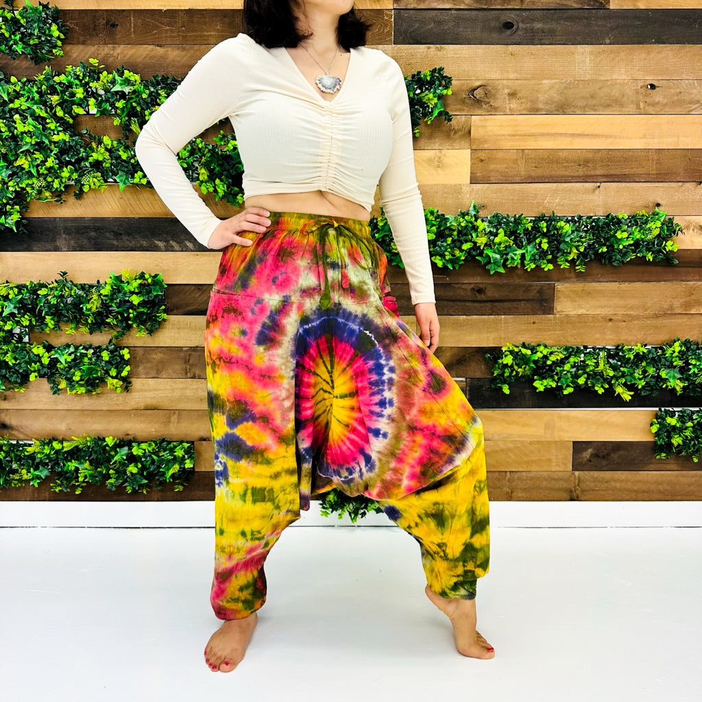 Tie Dye Harem Flowy Genie Pants