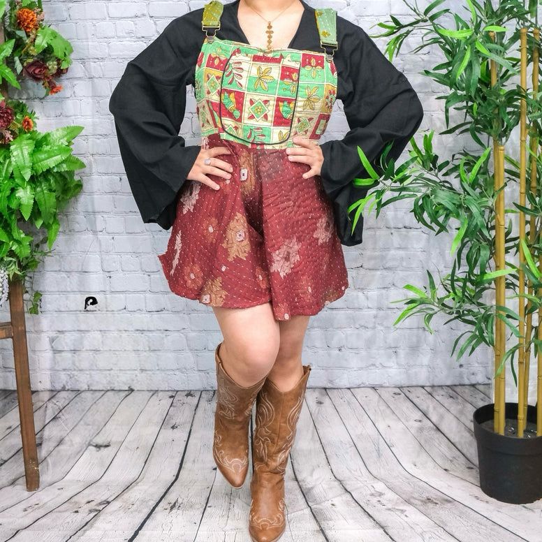 Kantha Short Flowy Boho Romper