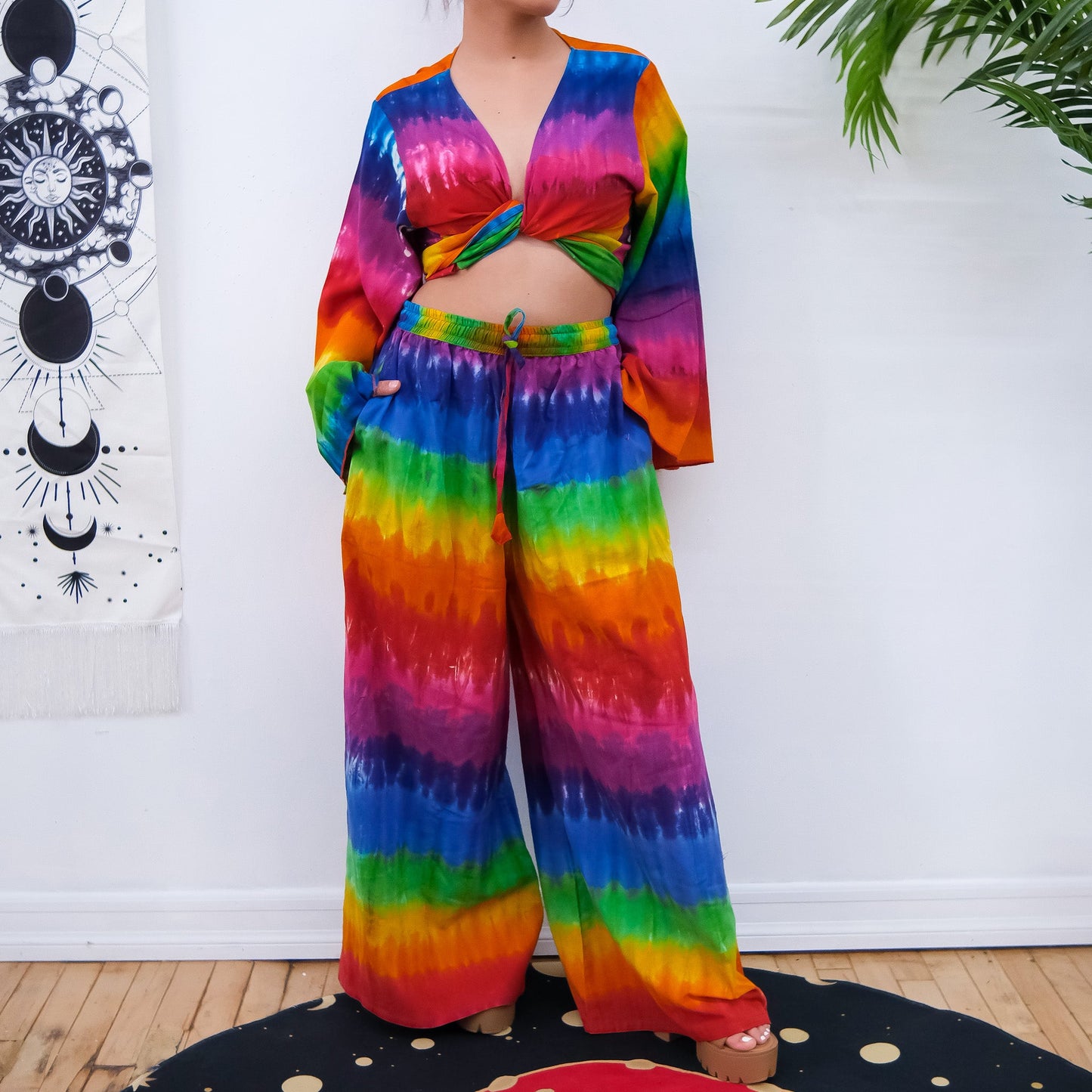 Pride Festival Palazzo Pant with Bell Sleeve Top