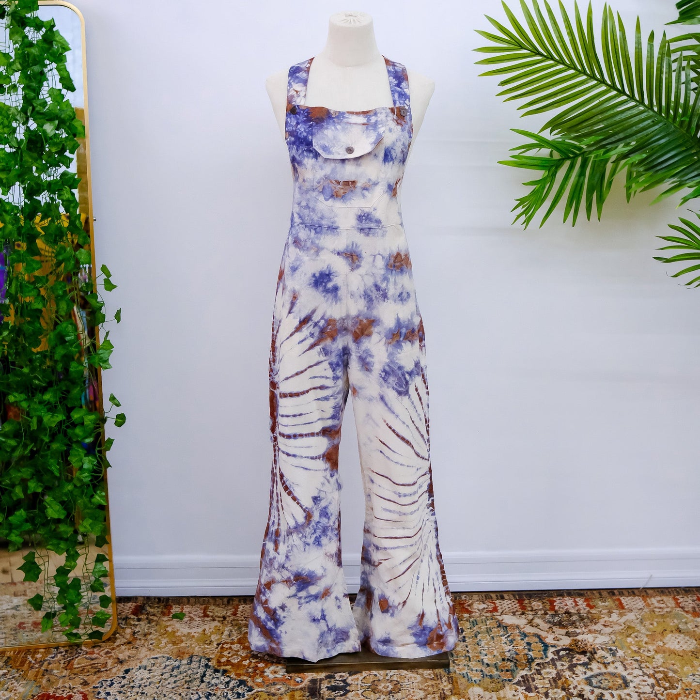 Funky Tie Dye Jumpsuit with Bell Bottom