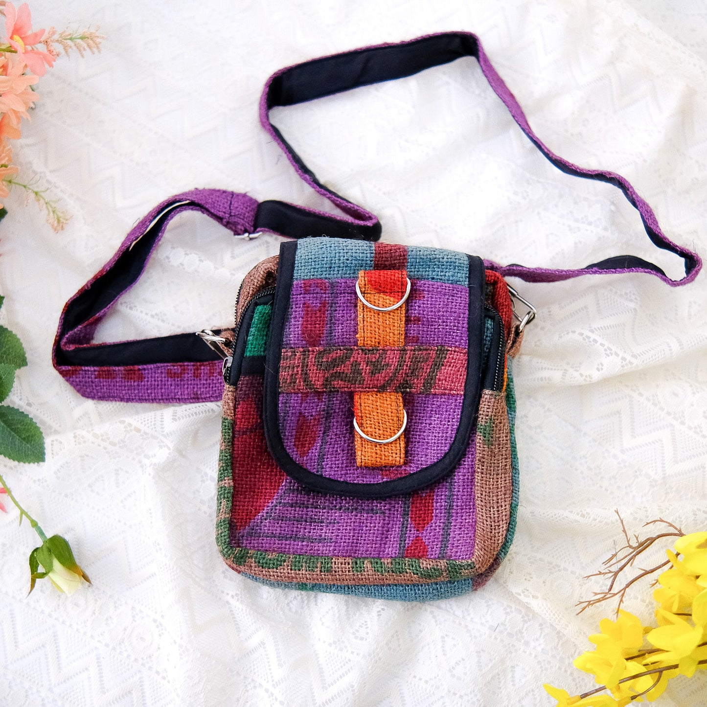 Recycled Jute Ecofriendly Crossbody Bag