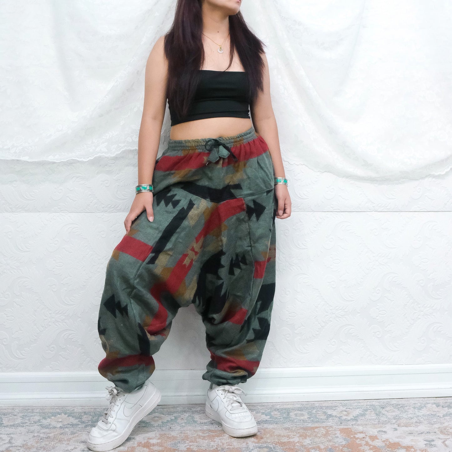 Plaid Print Warm Unisex Hippie  Harem Pants