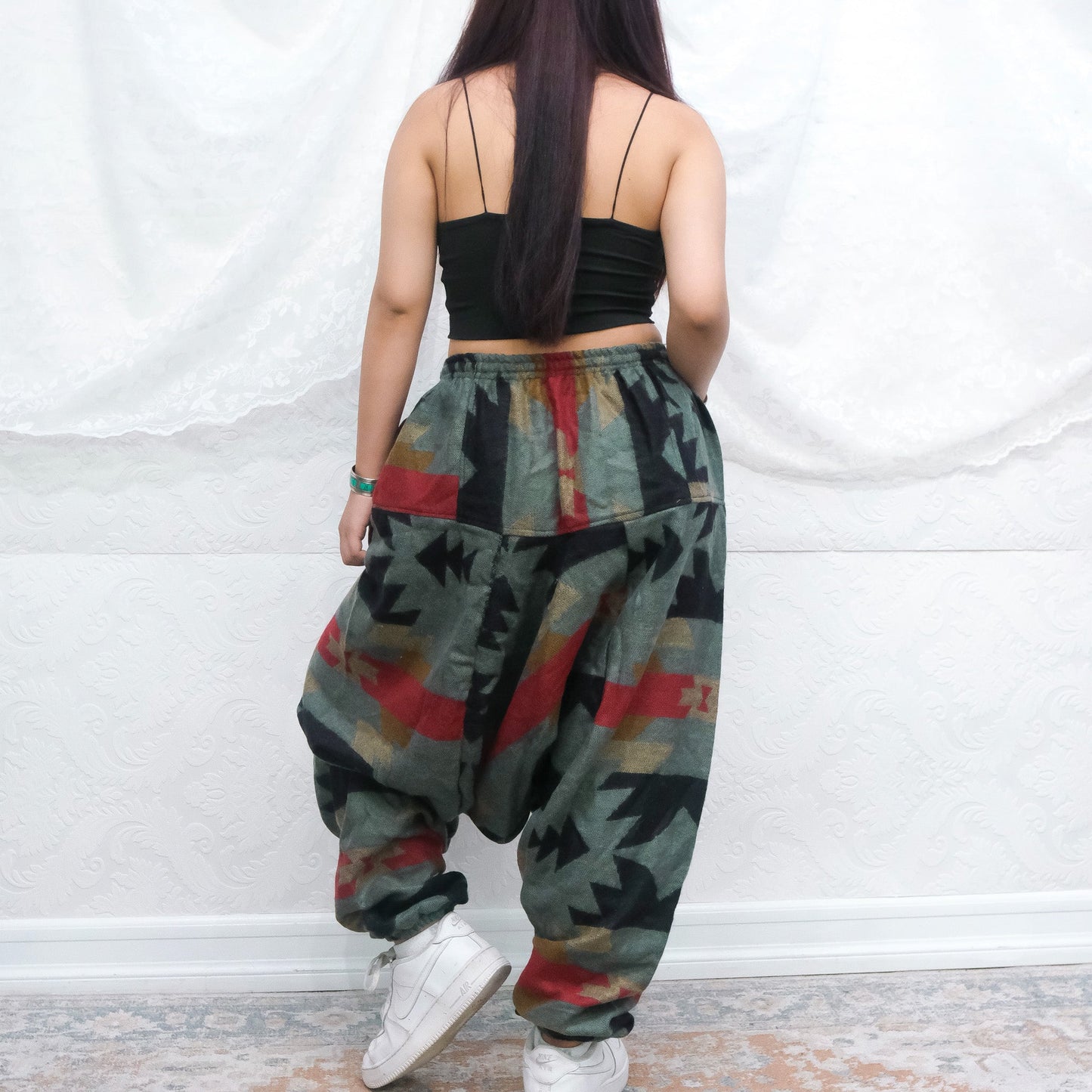 Plaid Print Warm Unisex Hippie  Harem Pants