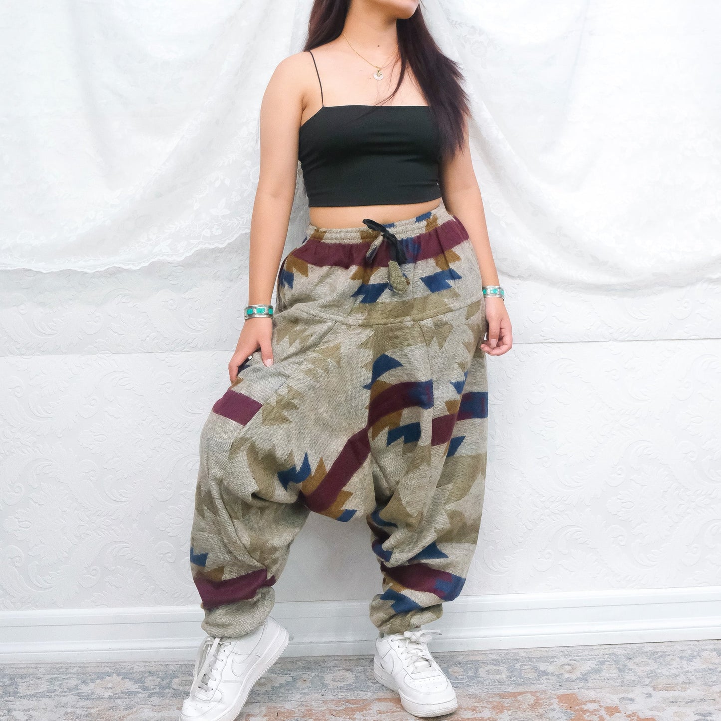 Plaid Print Warm Unisex Hippie  Harem Pants