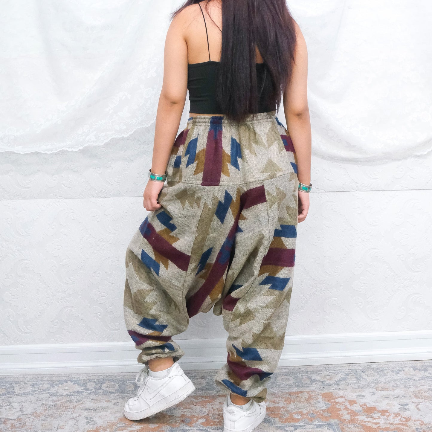 Plaid Print Warm Unisex Hippie  Harem Pants