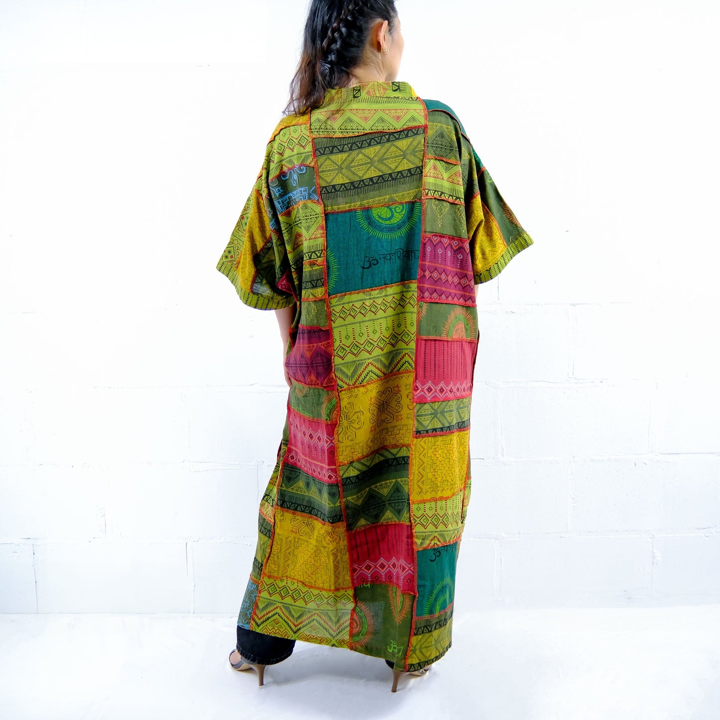 Patchwork Cotton Long Oversized Duster