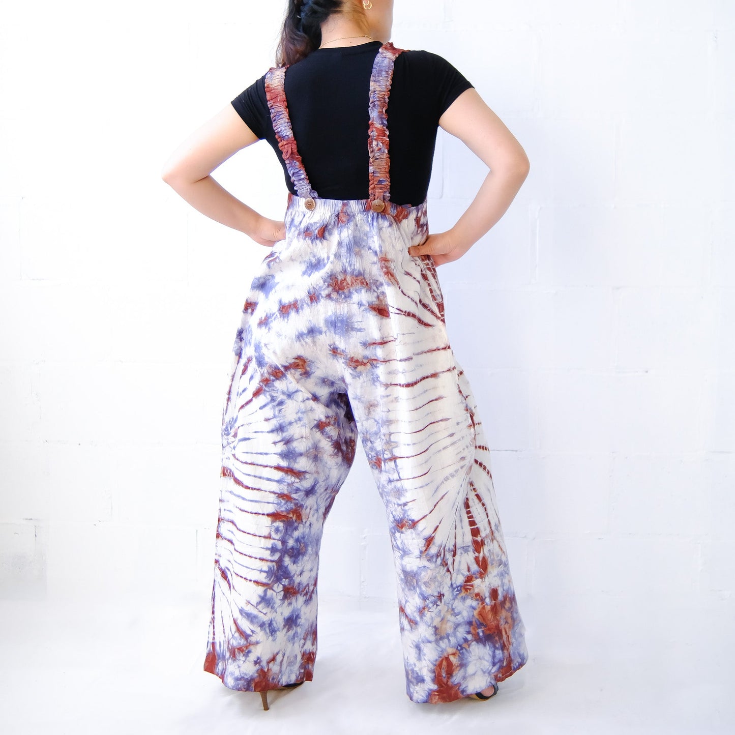 Tie Dye Cotton  Wide Leg Jumpsuit