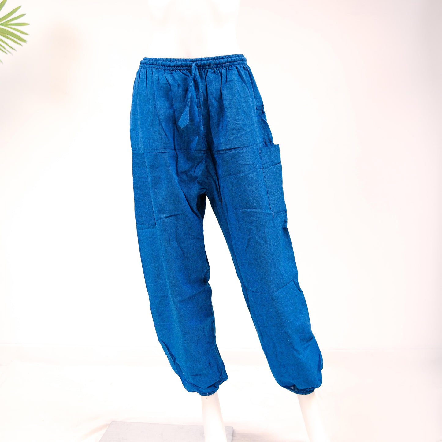 Unisex Solid Color Cotton Pants