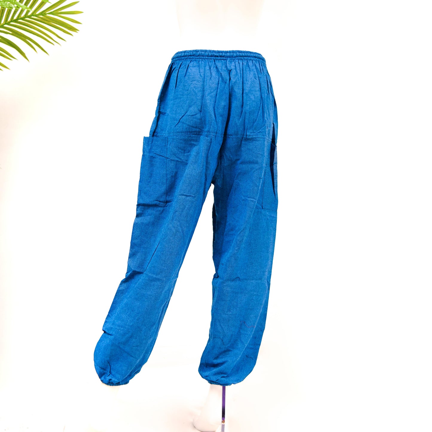 Unisex Solid Color Cotton Pants