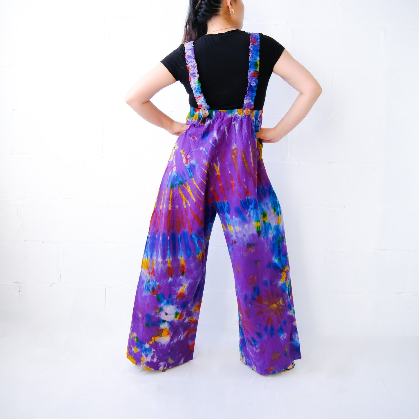 Tie Dye Cotton  Wide Leg Jumpsuit