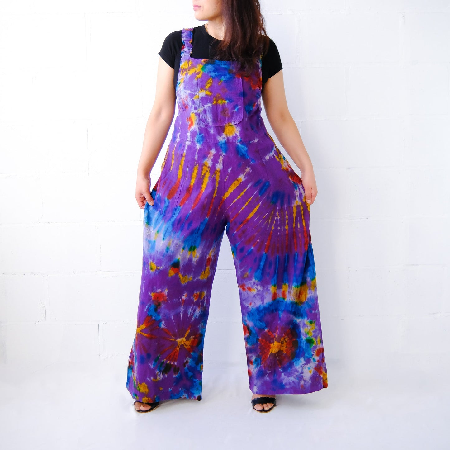 Tie Dye Cotton  Wide Leg Jumpsuit