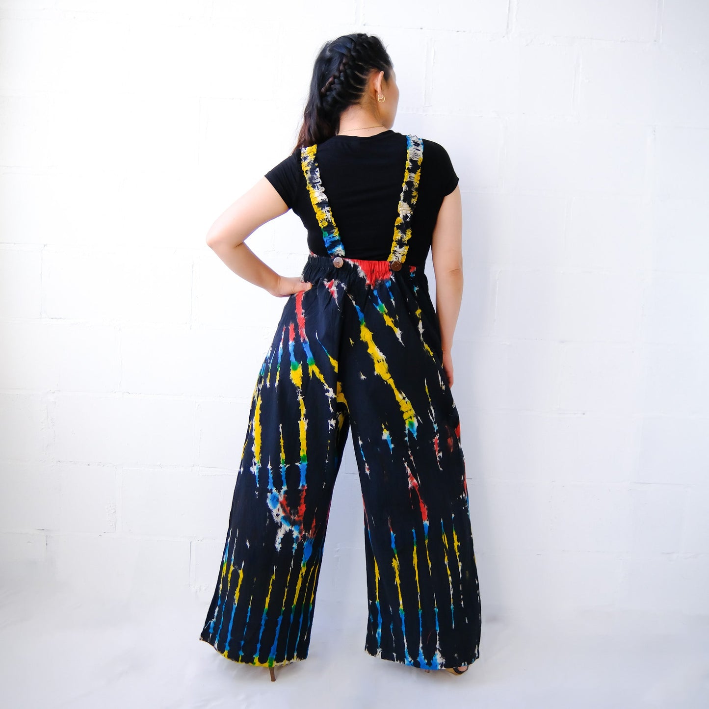 Tie Dye Cotton  Wide Leg Jumpsuit