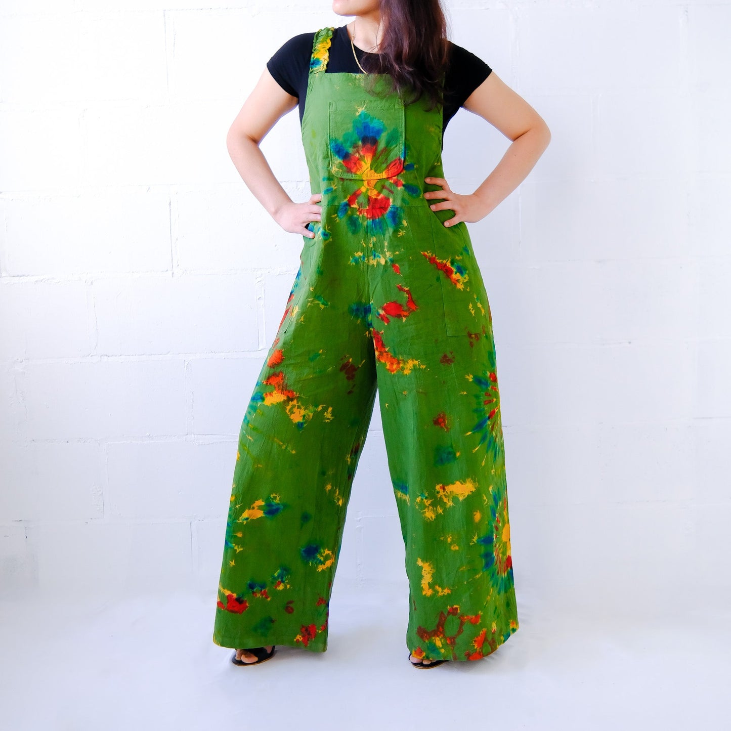 Tie Dye Cotton  Wide Leg Jumpsuit