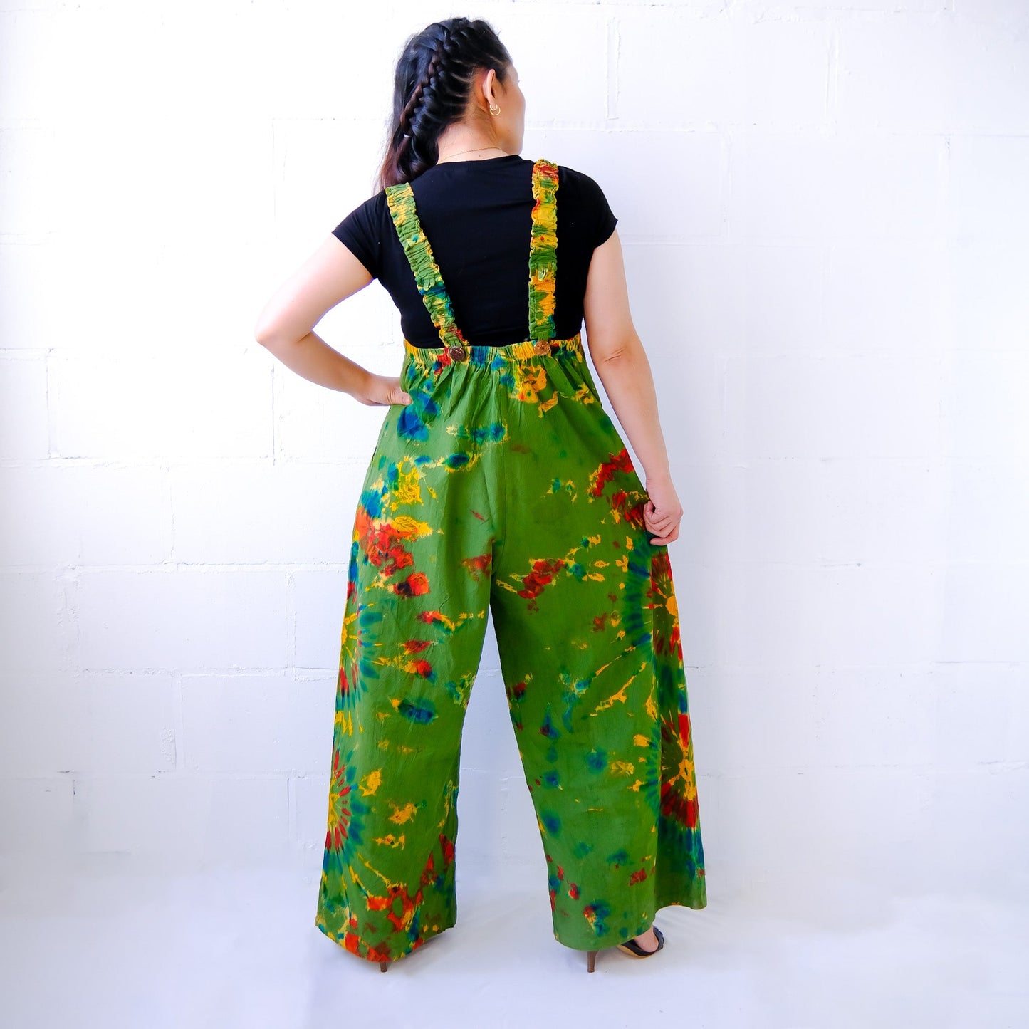 Tie Dye Cotton  Wide Leg Jumpsuit