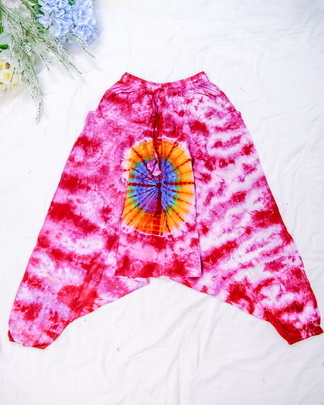 Tie Dye Harem Flowy Genie Pants