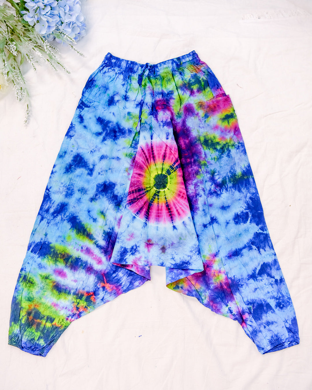 Tie Dye Harem Flowy Genie Pants