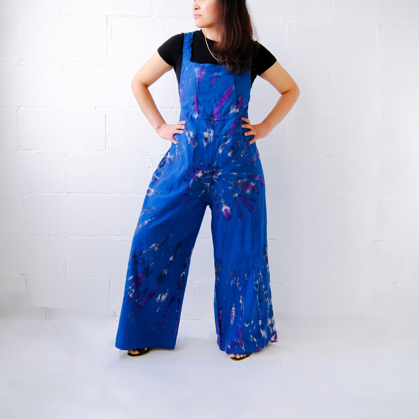 Tie Dye Cotton  Wide Leg Jumpsuit