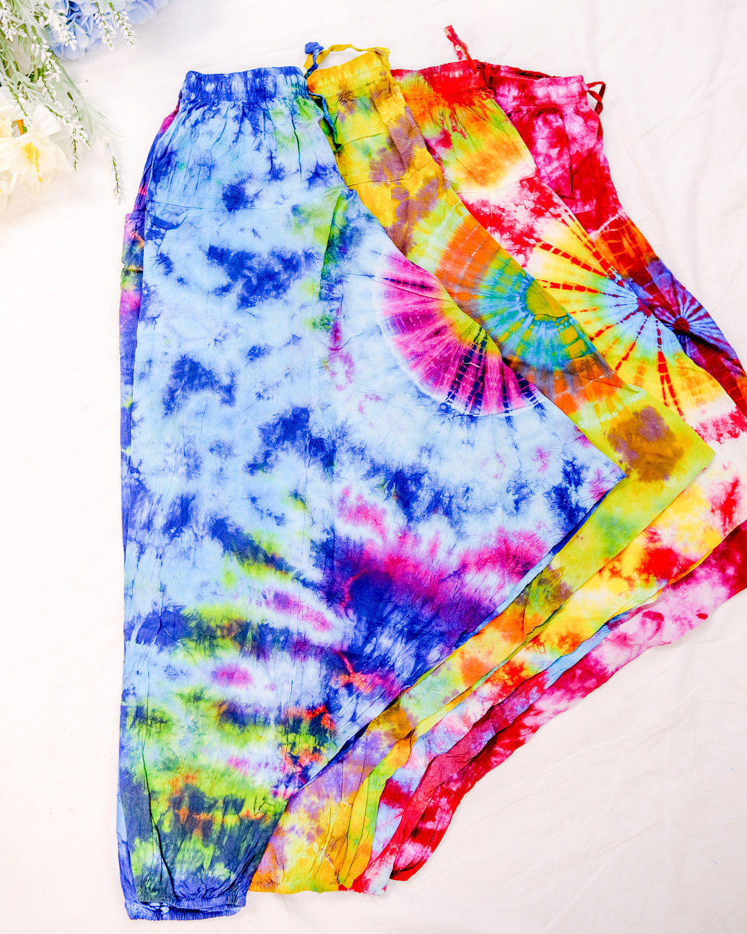 Tie Dye Harem Flowy Genie Pants