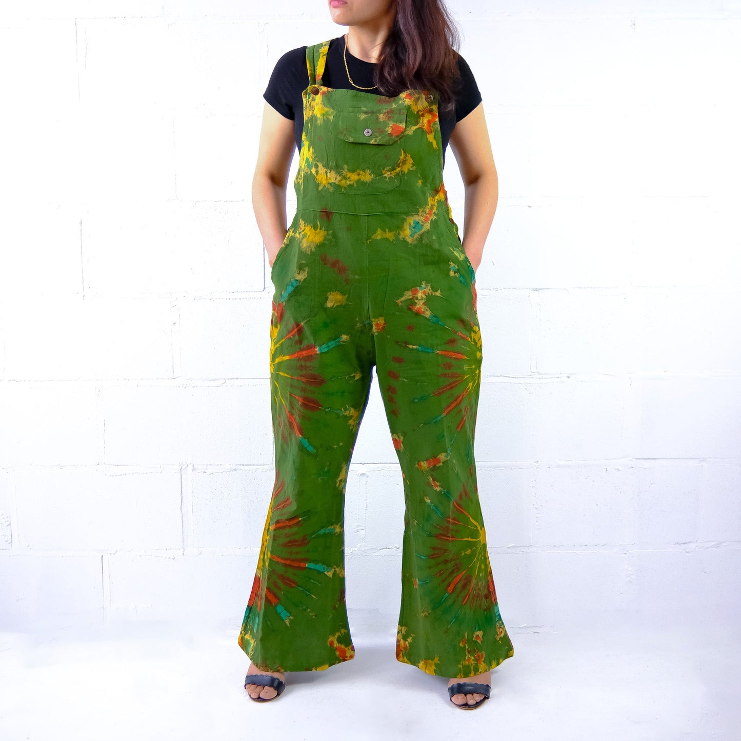 Funky Tie Dye Jumpsuit with Bell Bottom