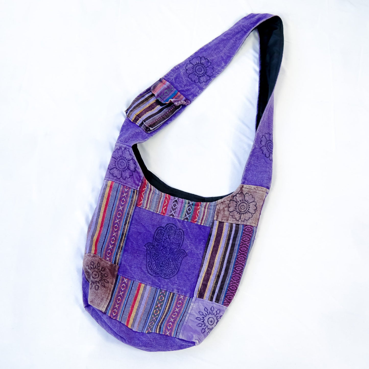 Patchwork Cotton Messenger Bag