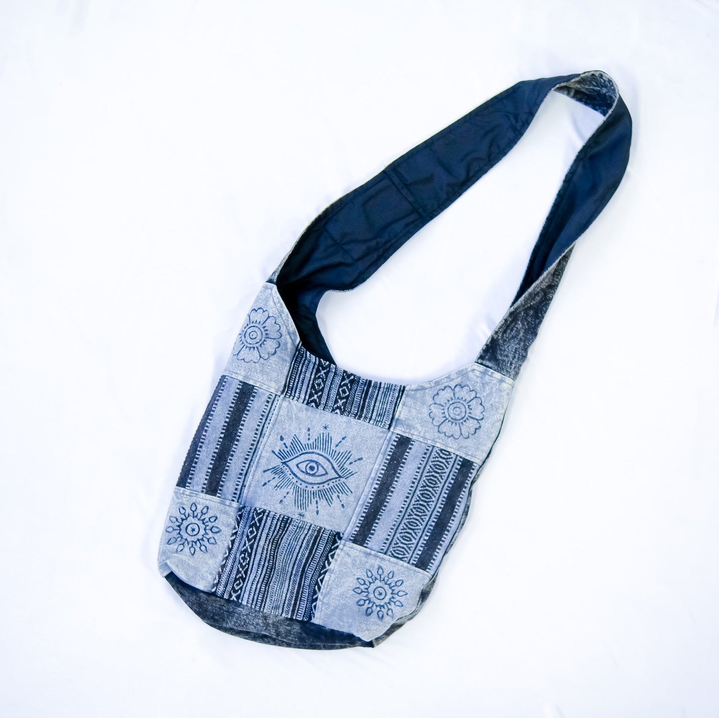 Patchwork Cotton Messenger Bag