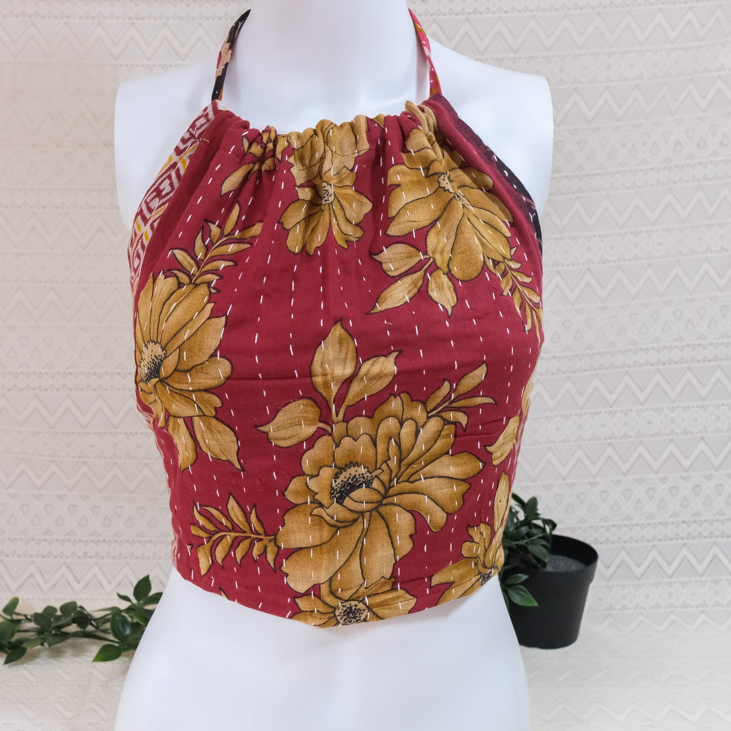 Kantha Reversible Halter Top