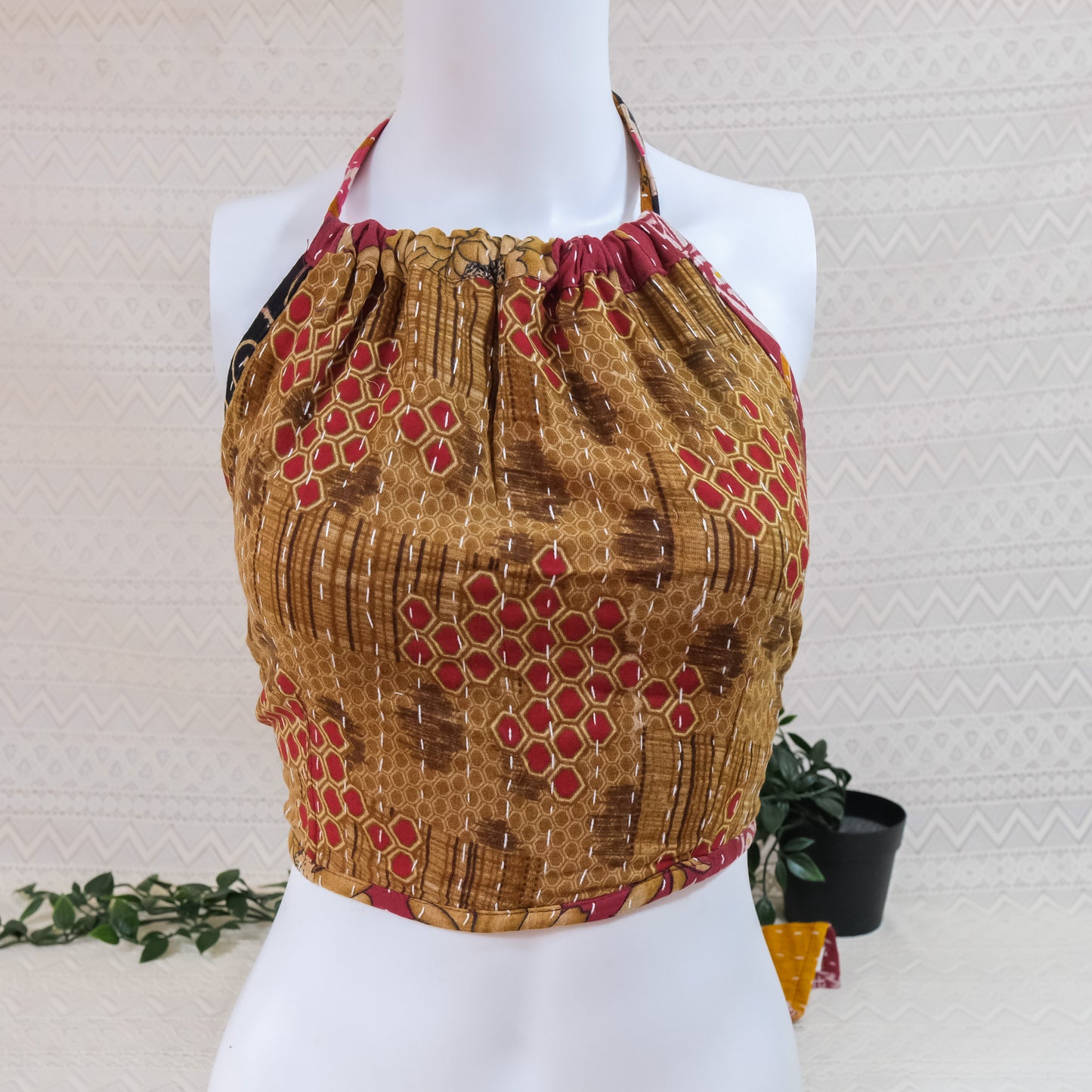 Kantha Reversible Halter Top