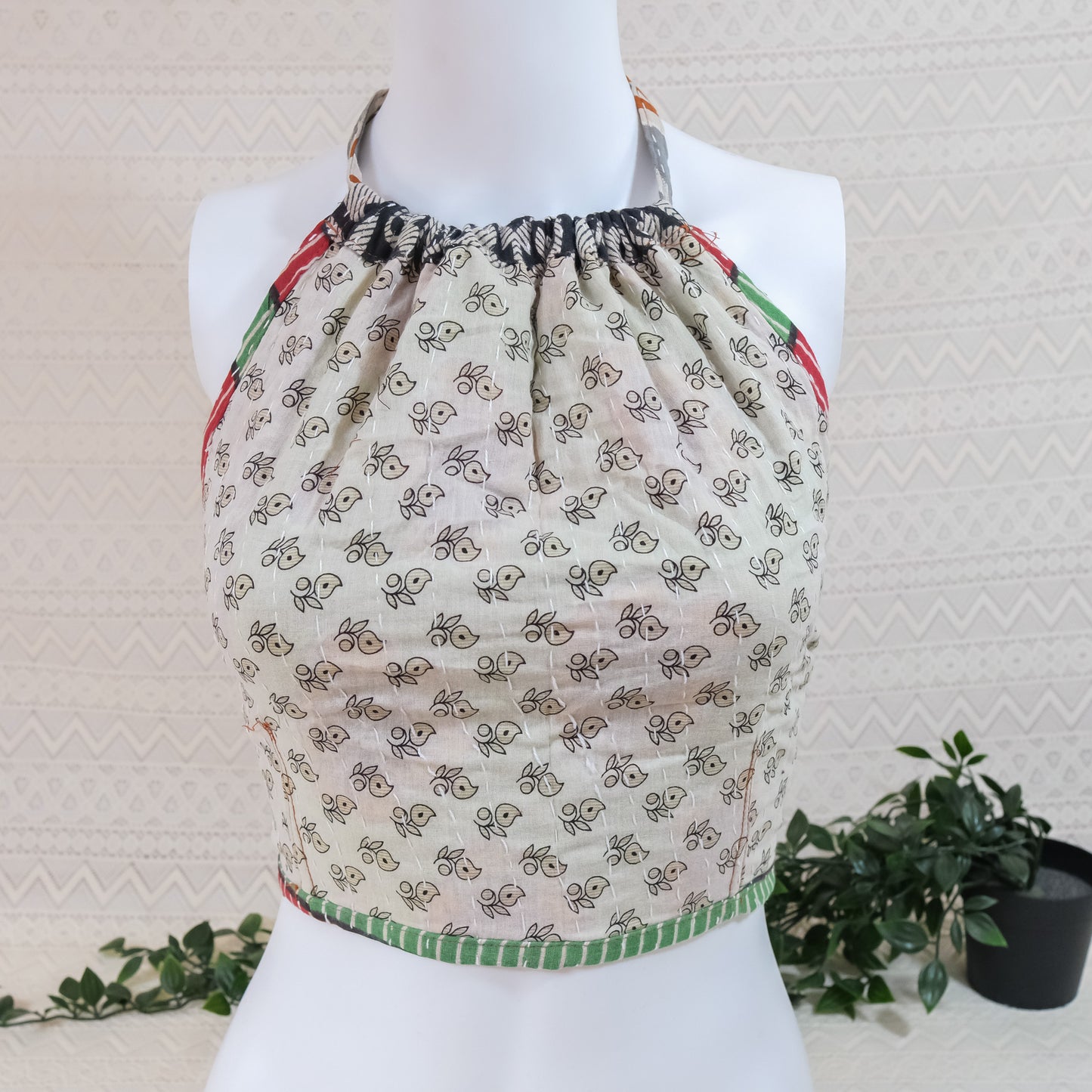 Kantha Reversible Halter Top