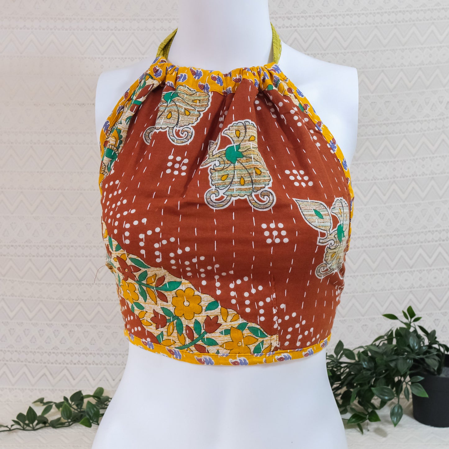 Kantha Reversible Halter Top