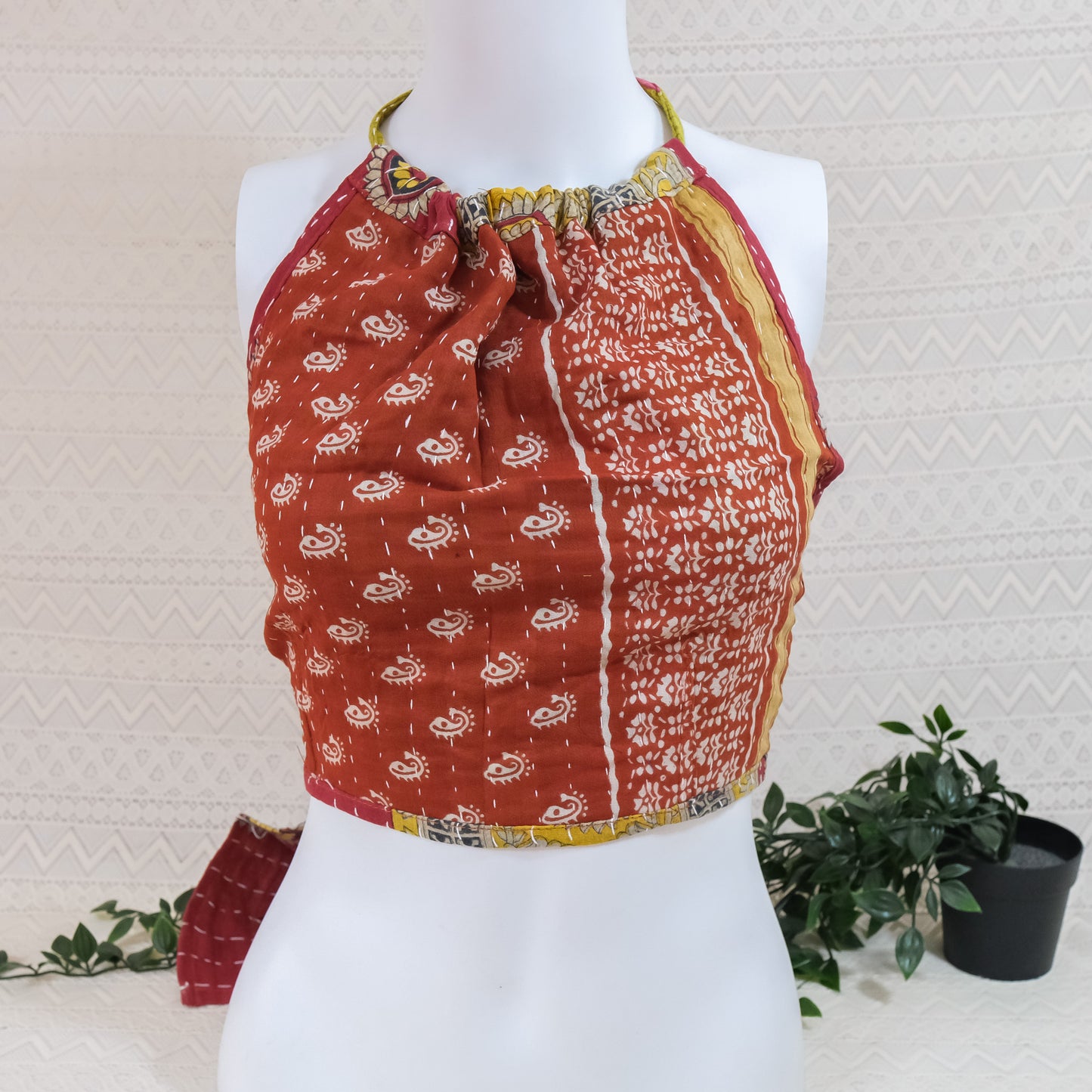 Kantha Reversible Halter Top