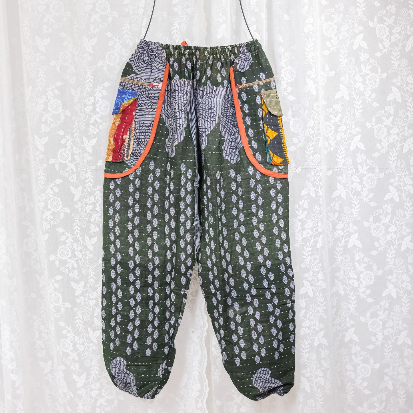 One of a Kind Kantha Baggy Joggers