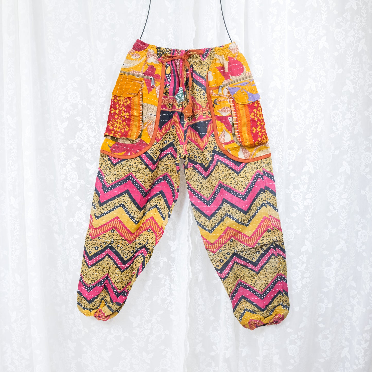 One of a Kind Kantha Baggy Joggers