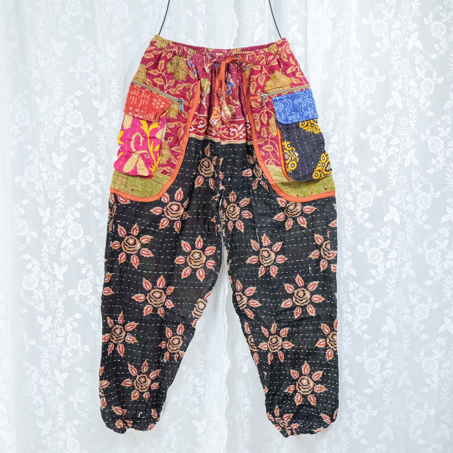 One of a Kind Kantha Baggy Joggers